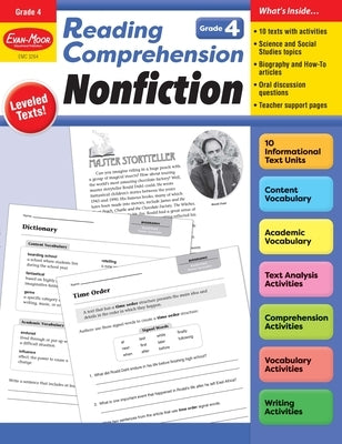 Reading Comprehension: Nonfiction, Grade 4 Teacher Resource by Evan-Moor Corporation