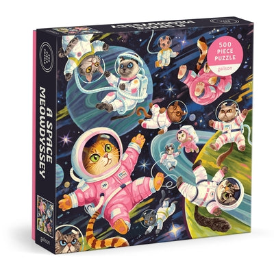 A Space Meowdyssey 500 Piece Puzzle by Galison