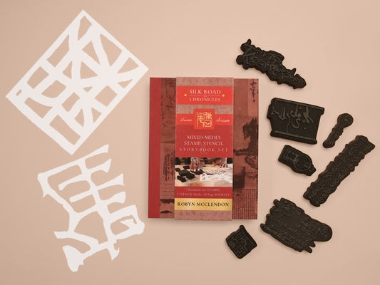 Mixed-Media Stamp, Stencil, and Storybook Set Asian Scripts: 7 Premium Art Stamps, 2 Stencil Masks, and 32-Page Instruction Booklet; Great for Gel Pla by McClendon, Robyn