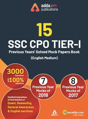 SSC CPO Previous Year Practice Book by Adda247