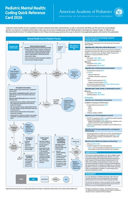 Pediatric Mental Health: Coding Quick Reference Card 2026 by Aap Committee on Coding and Nomenclature