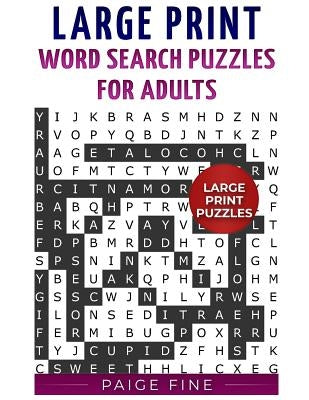 Large Print Word Search Puzzles for Adults by Fine, Paige