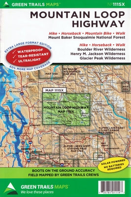 Mountain Loop Highway, Wa No. 111sx by Maps, Green Trails
