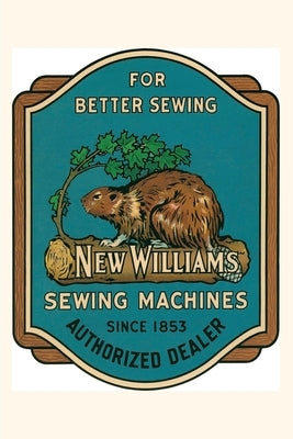 Vintage Journal Sewing Machine Ad with Beaver by Found Image Press