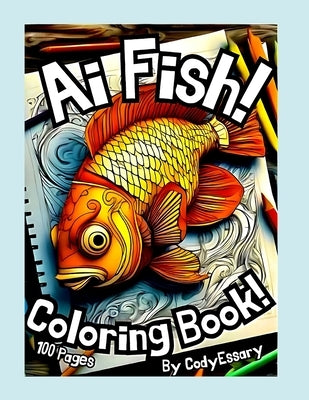 Ai Fish! Adult & Children's Coloring Book!: 100 Unique Pages! made with Stable Diffusion 1.0! by Essary, Cody