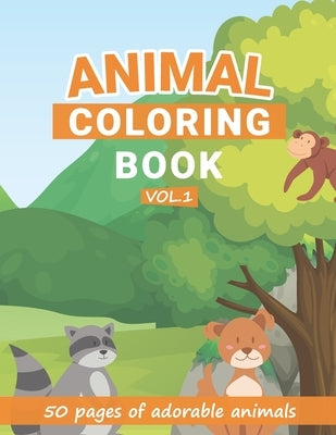 Animal coloring book vol 1: 50 pages for coloring animals and practice writing their names by Publishings, Emotional Colors