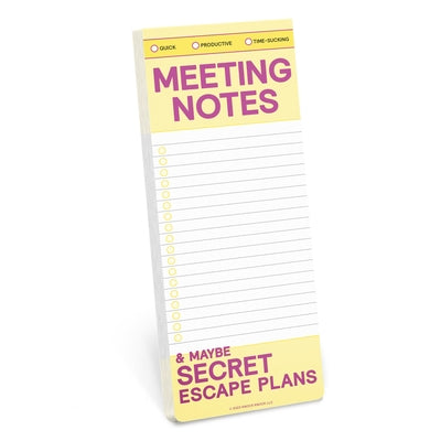Meeting Notes Make-A-List Pad by Knock Knock