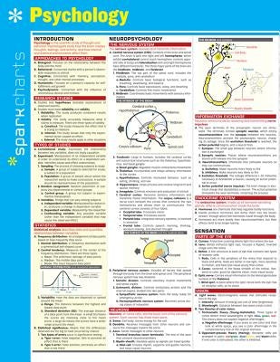 Psychology Sparkcharts: Volume 58 by Sparknotes