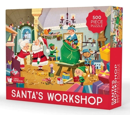 Santa's Workshop Puzzle 500 Piece by Gibbs Smith Gift