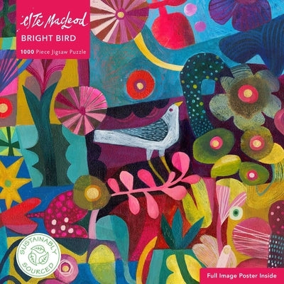 Adult Sustainable Jigsaw Puzzle Esté Macleod: Bright Bird: 1000-Pieces. Ethical, Sustainable, Earth-Friendly by Flame Tree Studio