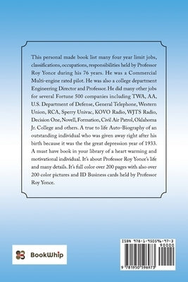 Professor Roy Yonce's Autobiography by Yonce, Roy