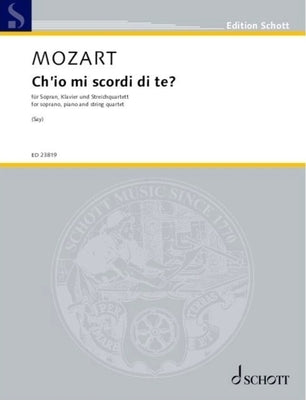 Mozart, Arr. Say: Ch'io Mi Scordi Di Te? for Soprano, Piano and Orchestra Score and Parts by Amadeus Mozart, Wolfgang