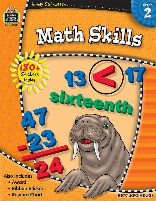 Ready-Set-Learn: Math Skills Grd 2 [With 180+ Stickers] by Teacher Created Resources