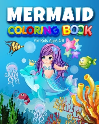 Mermaid Coloring Book for Kids Ages 4-8: Vol-02. 24 Gorgeous Coloring Pages Great Gift for Kids to Express Their Creativity by Coloring, Xpert