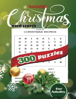 Nostalgic christmas word search 300 puzzles for Adults Volume 11: 229 large print christmas word search puzzles book with solutions - Great mind and b by Design, S. M.