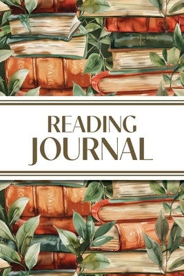 Reading Journal (Watercolour Stacked Books with Leaves): 6"x9" Book Lover's Diary; Book/Series Reviews, Reading Tracker, Favorite Book List, Favorite by Revive Stationery