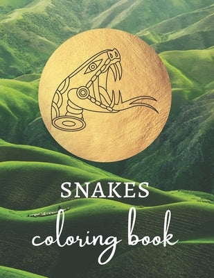 Snakes Coloring Book: Premium One-sided Reptile Adult coloring book + Large Blank pages for sketching Gift Snake Sketchbook by Stationery, Velvet Owl