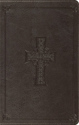 ESV Thinline Bible, Red Letter (Trutone, Charcoal, Celtic Cross Design) by Esv Bibles