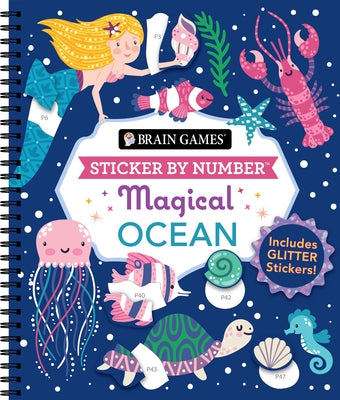 Brain Games - Sticker by Number: Magical Ocean by Publications International Ltd