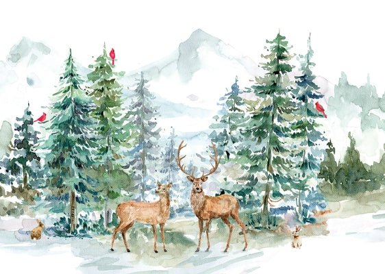 Winter Wonderland Deluxe Boxed Holiday Cards (20 Cards, 21 Self-Sealing Envelopes) by 
