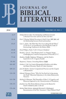 Journal of Biblical Literature 135.1 (2016) by Reinhartz, Adele