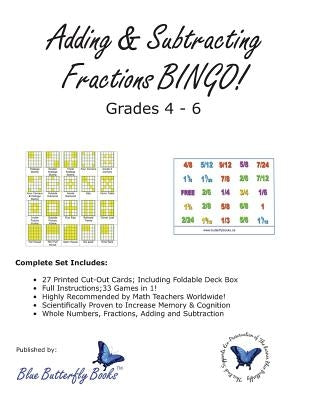 Adding & Subtracting Fractions BINGO! by Blue Butterfly Books