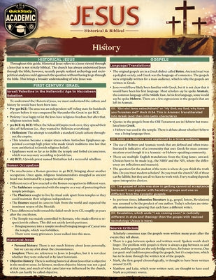 Jesus - Historical & Biblical: A Quickstudy Laminated Reference Guide by Harris, Thomas