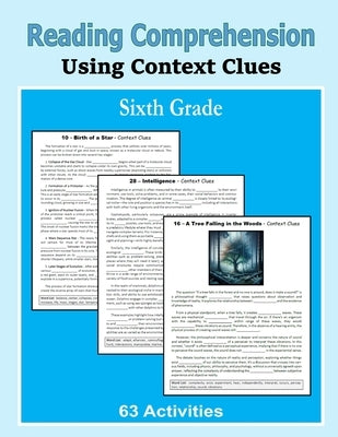 Reading Comprehension - Using Context Clues - Sixth Grade by Mahoney, C.