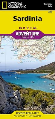 Sardinia Map [Italy] by National Geographic Maps