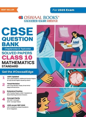 Oswaal CBSE Question Bank Class 10 Mathematics (Standard), Chapterwise and Topicwise Solved Papers For Board Exams 2025 by Oswaal Editorial Board