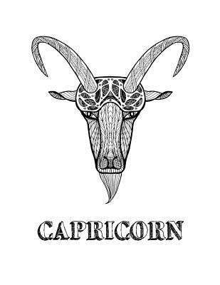 Capricorn: Coloring Book with Three Different Styles of All Twelve Signs of the Zodiac. 36 Individual Coloring Pages. 8.5 x 11 by Journals, Blank Slate