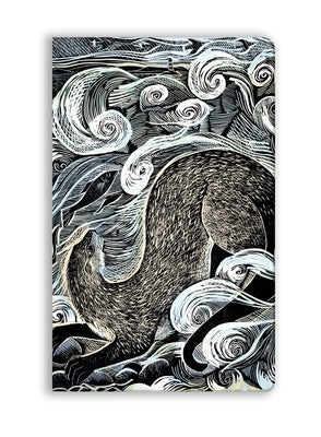 Angela Harding: Shetland Otter, Shetland Sea (Soft Touch Journal) by Flame Tree Studio