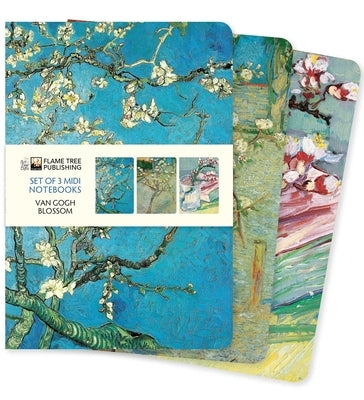 Vincent Van Gogh: Blossom Set of 3 MIDI Notebooks by Flame Tree Studio