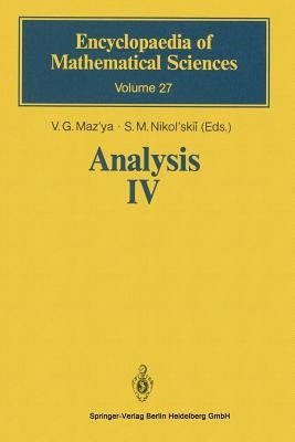 Analysis IV: Linear and Boundary Integral Equations by Maz'ya, V. G.