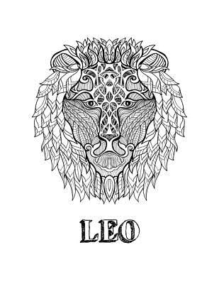 Leo: Coloring Book with Three Different Styles of All Twelve Signs of the Zodiac. 36 Individual Coloring Pages. 8.5 x 11 by Journals, Blank Slate