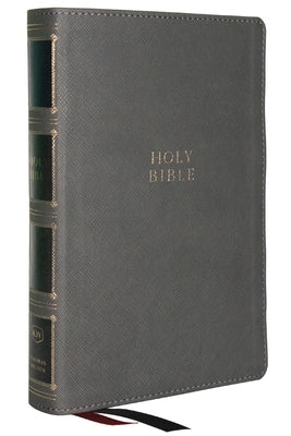 Kjv, Compact Center-Column Reference Bible, Leathersoft, Gray, Red Letter, Comfort Print by 