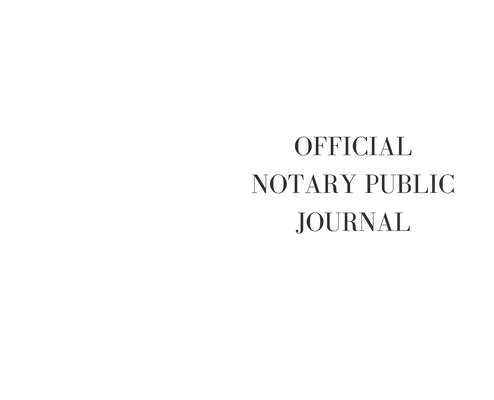 The Official Notary Journal by Rsn