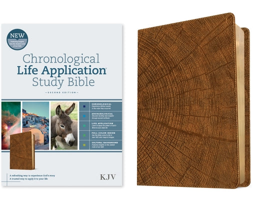 KJV Chronological Life Application Study Bible, Second Edition (Leatherlike, Heritage Oak Camel) by Tyndale