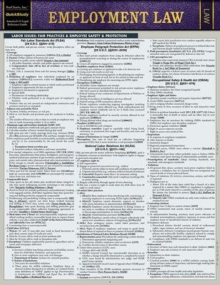 Employment Law: A Quickstudy Laminated Law Reference by Sanchez, John