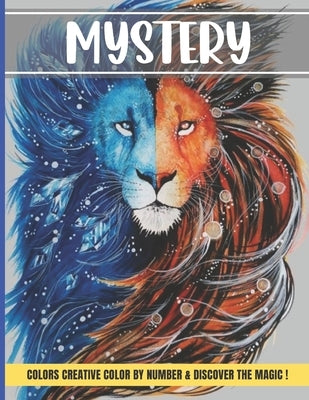 Mystery colors creative color by number & discover magic: Large Print Stress Relieving Patterns Color by Number Adult Coloring Book Mystery Color by Book Cafe, Jakiya Art