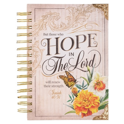 Christian Art Gifts Journal W/Scripture for Women Hope in the Lord Isaiah 40:31 Butterfly Deep Ocean Blue 192 Ruled Pages, Large Hardcover Notebook, W by Christianart Gifts
