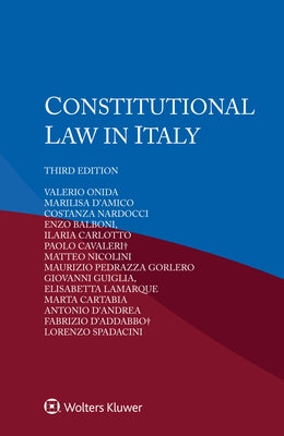 Constitutional Law in Italy by Onida, Valerio