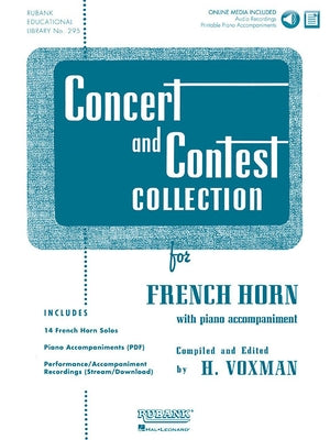 Concert and Contest Collection for French Horn Book/Online Media by Voxman, H.