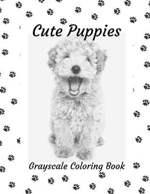 Cute Puppies: Grayscale Coloring Book by Sweetea, Mama