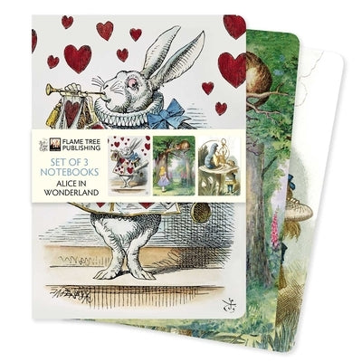 Alice in Wonderland Set of 3 Standard Notebooks by Flame Tree Studio