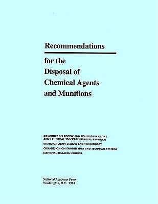 Recommendations for the Disposal of Chemical Agents and Munitions by National Research Council
