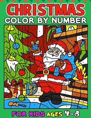 Christmas Color by Number for kids ages 4-8 by Rocket Publishing