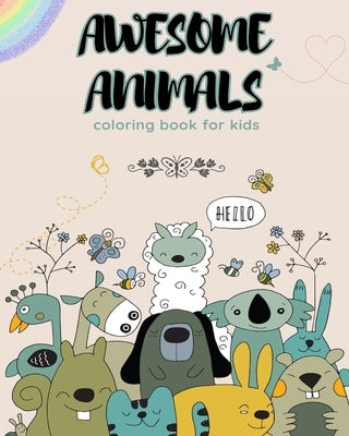 Coloring Books For Kids: Awesome Animals: Cute animal mandala coloring book For Kids Aged 7+ by Press, Fun Printing