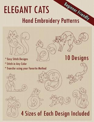 Elegant Cats Hand Embroidery Pattern by Embroidery, Stitchx