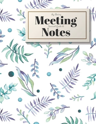 My Boring Meeting Survival Guide and Notes: 8.5x11 Meeting Notebook and Puzzle Book by Books, Gadfly